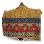 Egyptian Tribal Pattern Print Hooded Blanket