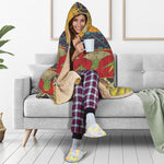 Egyptian Tribal Pattern Print Hooded Blanket