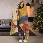 Egyptian Tribal Pattern Print Hooded Blanket