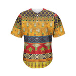 Egyptian Tribal Pattern Print Men's Baseball Jersey