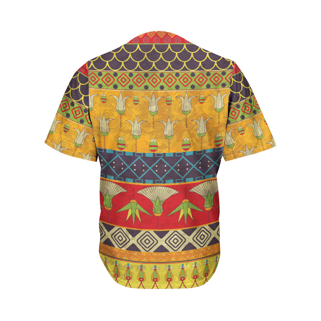 Egyptian Tribal Pattern Print Men's Baseball Jersey