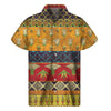 Egyptian Tribal Pattern Print Men's Short Sleeve Shirt