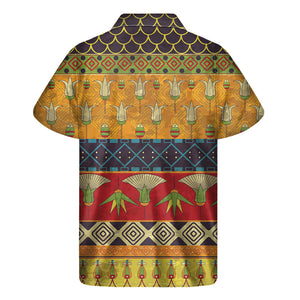 Egyptian Tribal Pattern Print Men's Short Sleeve Shirt