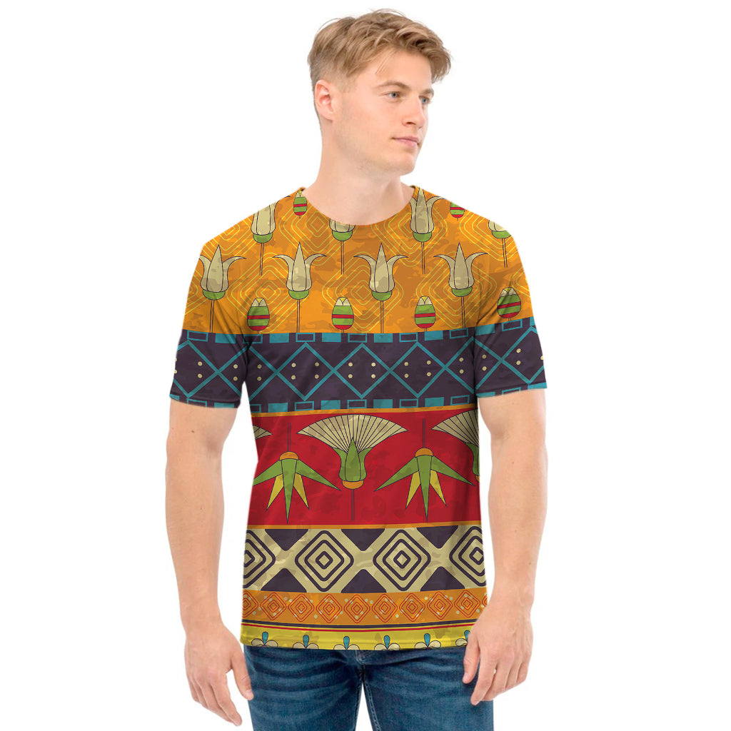 Egyptian Tribal Pattern Print Men's T-Shirt