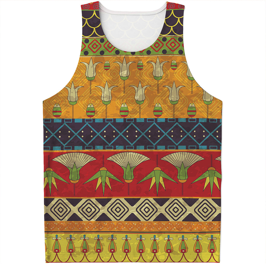 Egyptian Tribal Pattern Print Men's Tank Top