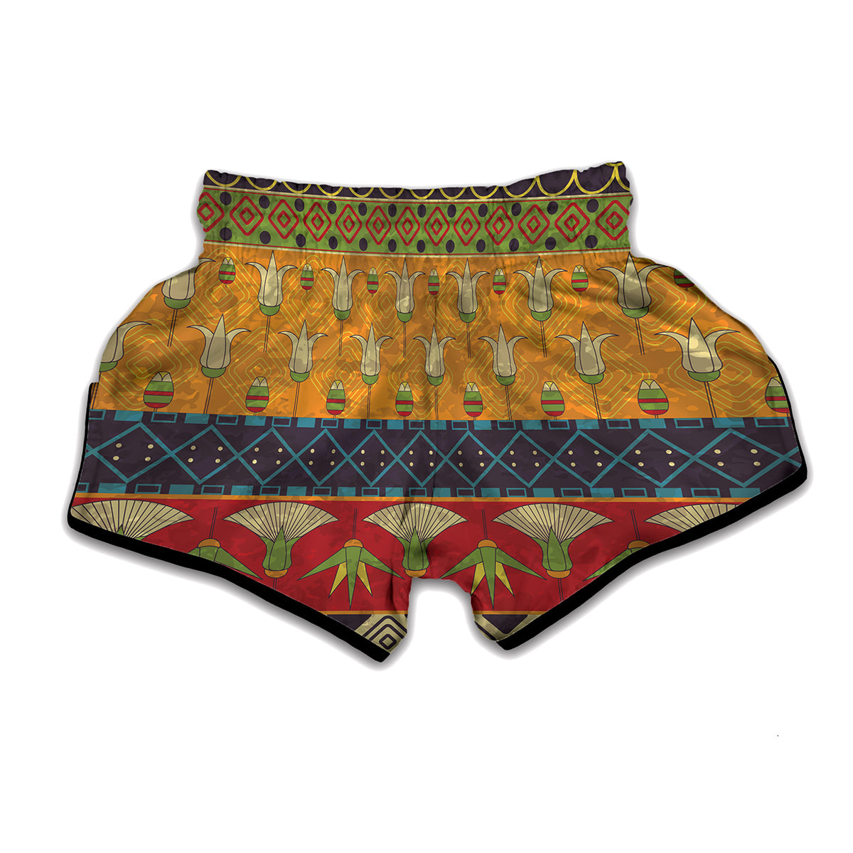 Egyptian Tribal Pattern Print Muay Thai Boxing Shorts