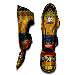 Egyptian Tribal Pattern Print Muay Thai Shin Guard