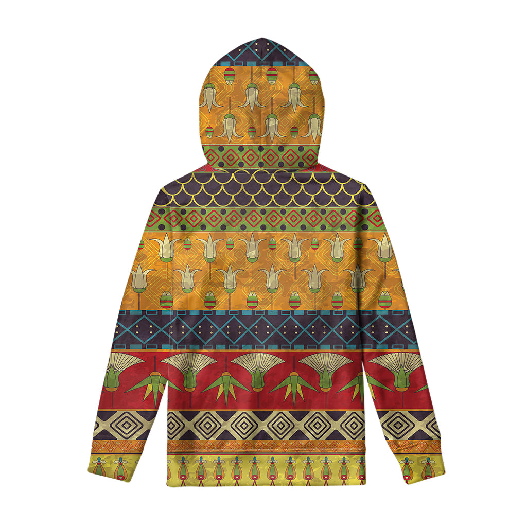 Egyptian Tribal Pattern Print Pullover Hoodie