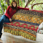 Egyptian Tribal Pattern Print Quilt