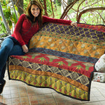 Egyptian Tribal Pattern Print Quilt