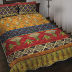 Egyptian Tribal Pattern Print Quilt Bed Set