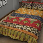 Egyptian Tribal Pattern Print Quilt Bed Set