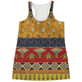 Egyptian Tribal Pattern Print Women's Racerback Tank Top