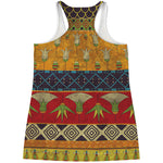 Egyptian Tribal Pattern Print Women's Racerback Tank Top