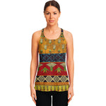 Egyptian Tribal Pattern Print Women's Racerback Tank Top