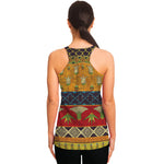 Egyptian Tribal Pattern Print Women's Racerback Tank Top