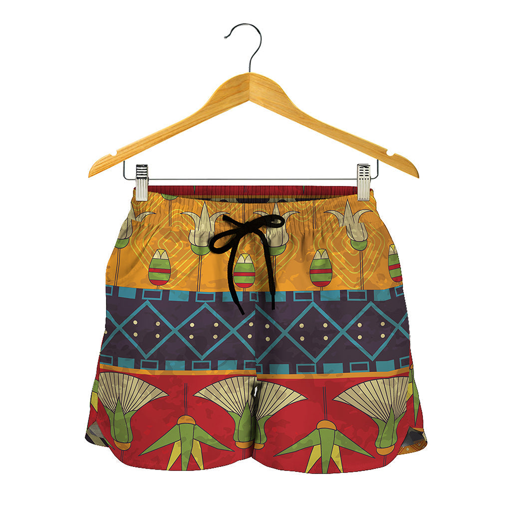 Egyptian Tribal Pattern Print Women's Shorts