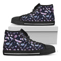 Egyptian Tribal Symbols Print Black High Top Sneakers