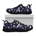 Egyptian Tribal Symbols Print Black Running Shoes