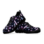 Egyptian Tribal Symbols Print Black Sneakers