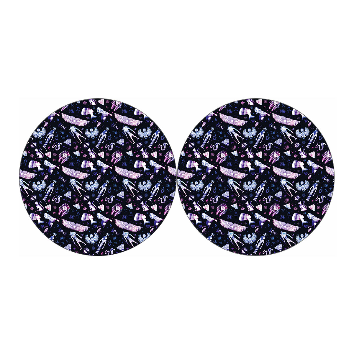 Egyptian Tribal Symbols Print Car Coasters
