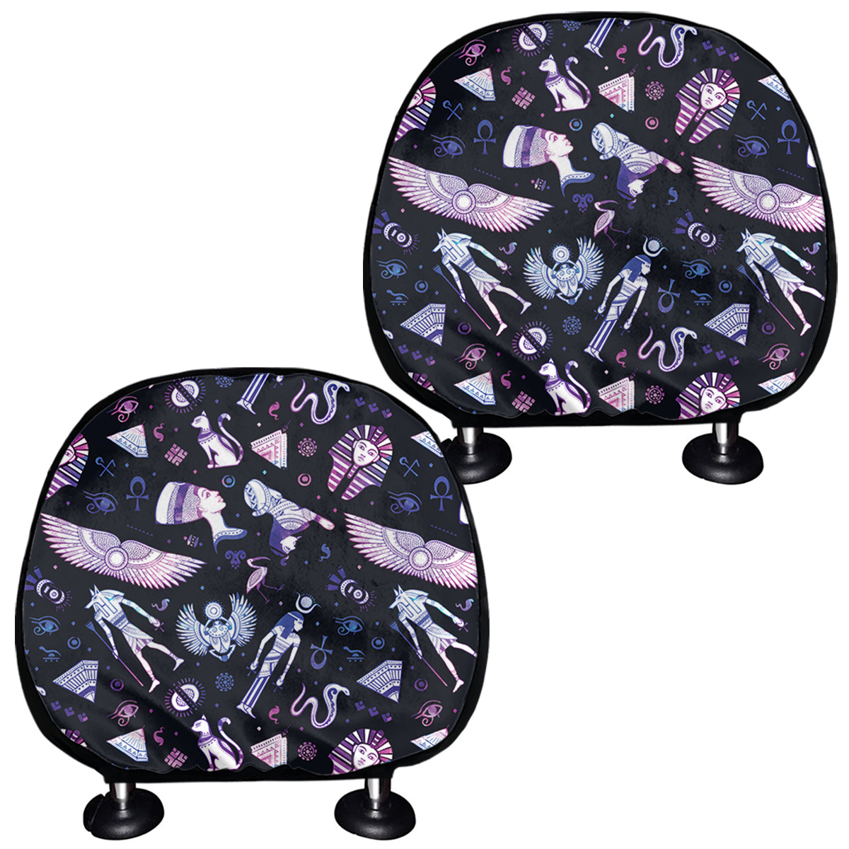 Egyptian Tribal Symbols Print Car Headrest Covers