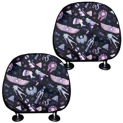 Egyptian Tribal Symbols Print Car Headrest Covers