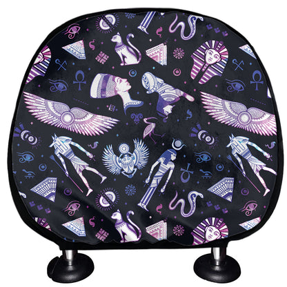 Egyptian Tribal Symbols Print Car Headrest Covers