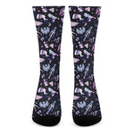Egyptian Tribal Symbols Print Crew Socks