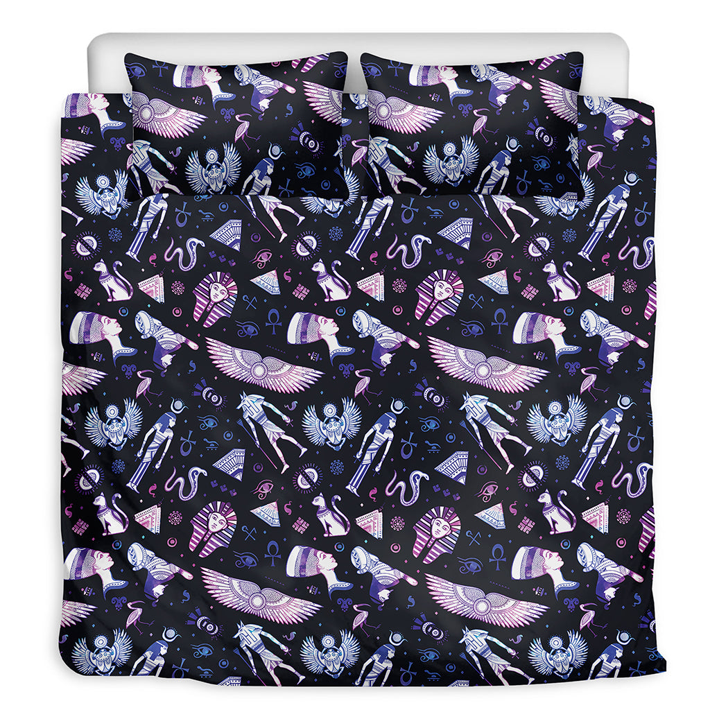 Egyptian Tribal Symbols Print Duvet Cover Bedding Set