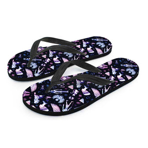 Egyptian Tribal Symbols Print Flip Flops