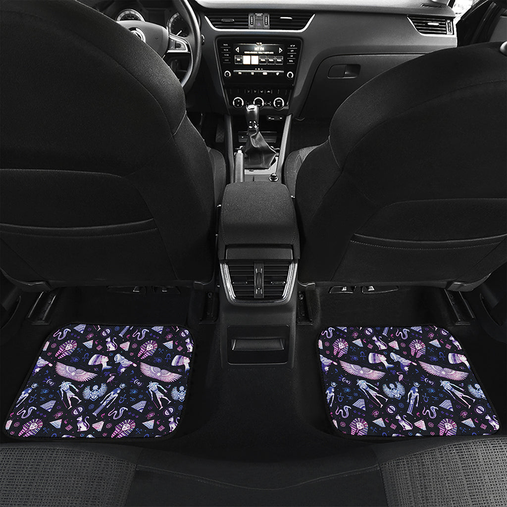 Egyptian Tribal Symbols Print Front and Back Car Floor Mats