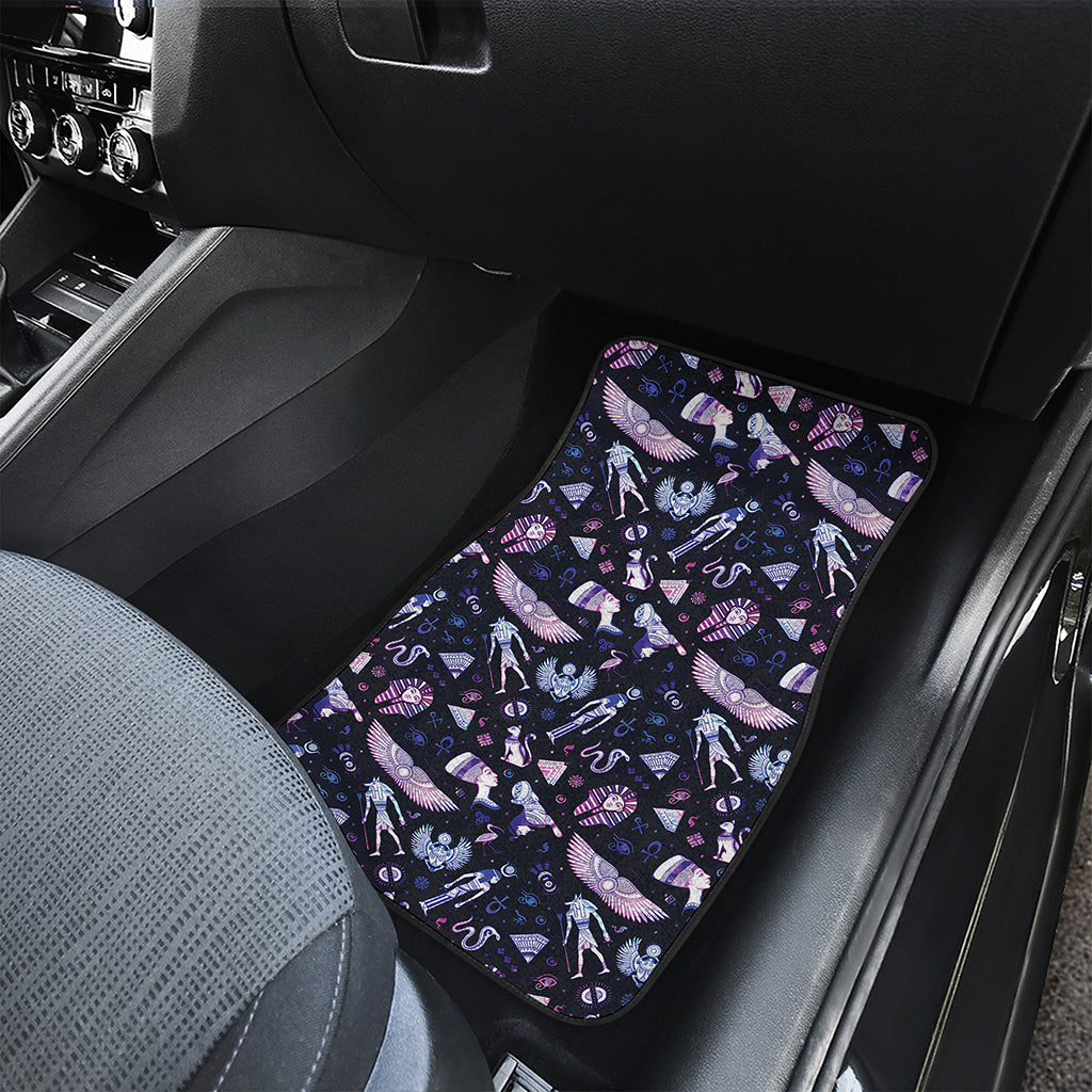 Egyptian Tribal Symbols Print Front and Back Car Floor Mats