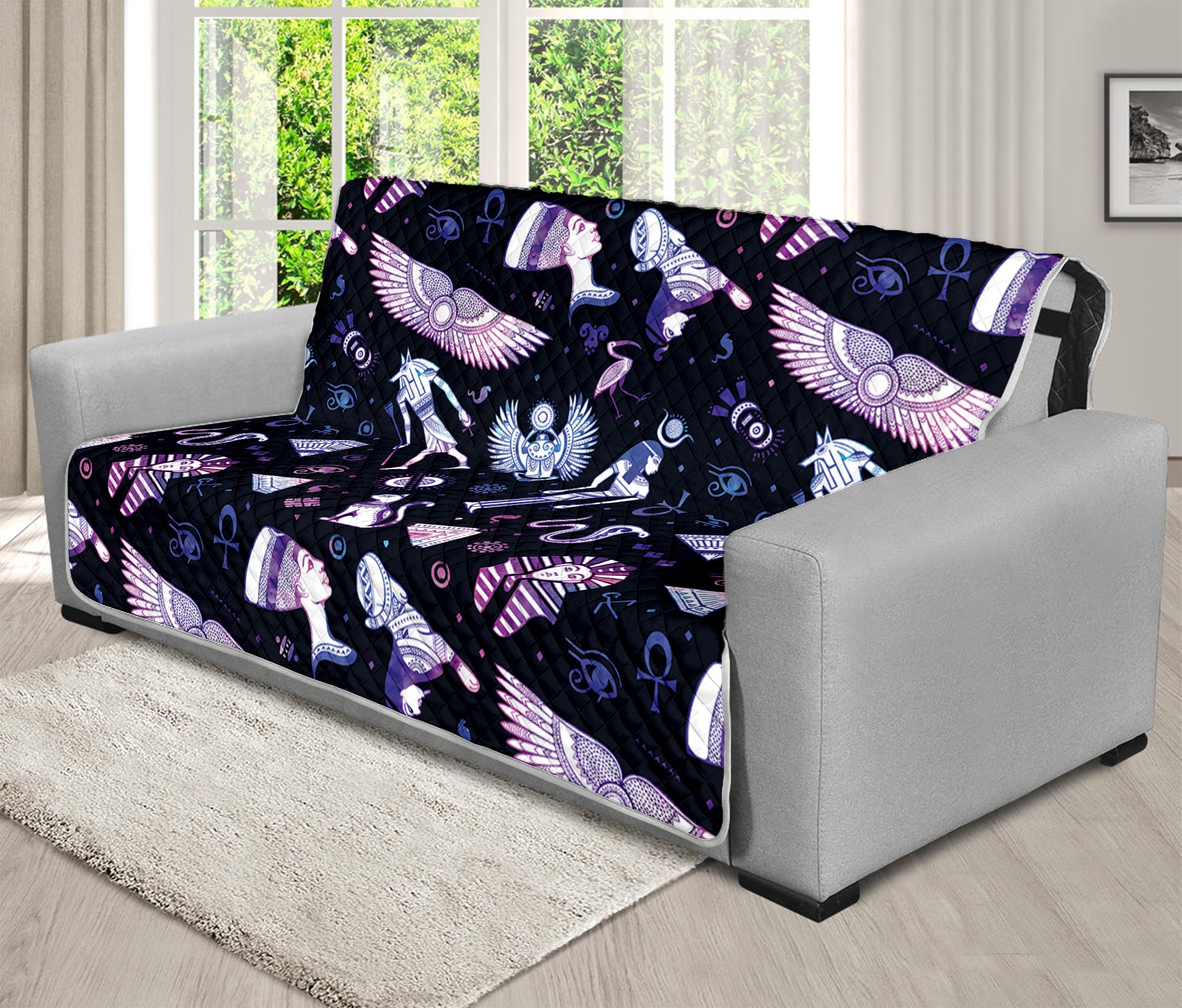 Egyptian Tribal Symbols Print Futon Protector GearFrost