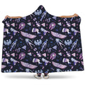 Egyptian Tribal Symbols Print Hooded Blanket