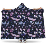 Egyptian Tribal Symbols Print Hooded Blanket
