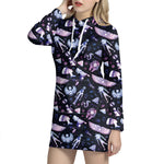 Egyptian Tribal Symbols Print Hoodie Dress