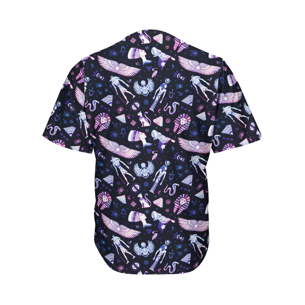 Egyptian Tribal Symbols Print Men's Baseball Jersey