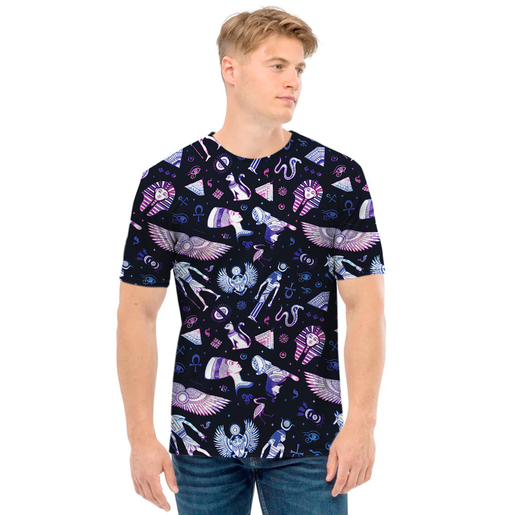Egyptian Tribal Symbols Print Men's T-Shirt