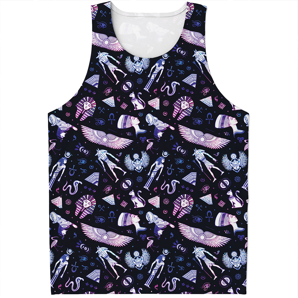 Egyptian Tribal Symbols Print Men's Tank Top