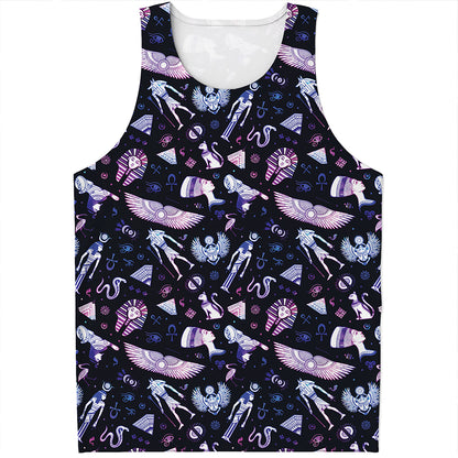 Egyptian Tribal Symbols Print Men's Tank Top