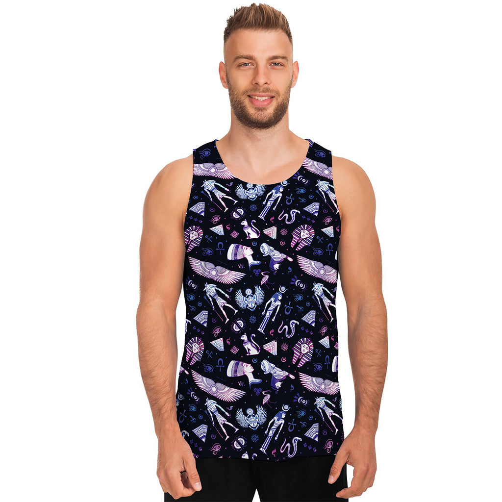 Egyptian Tribal Symbols Print Men's Tank Top