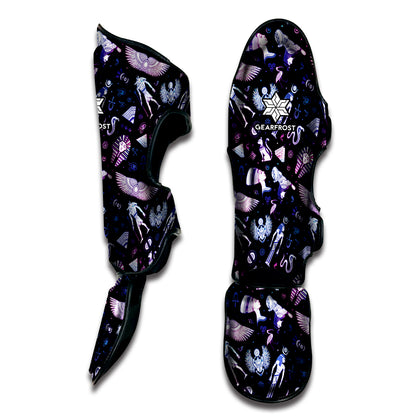 Egyptian Tribal Symbols Print Muay Thai Shin Guard