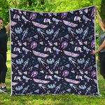 Egyptian Tribal Symbols Print Quilt