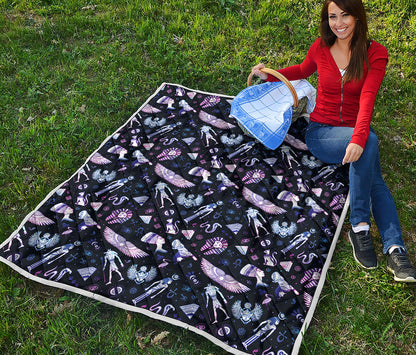 Egyptian Tribal Symbols Print Quilt