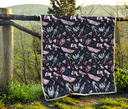 Egyptian Tribal Symbols Print Quilt