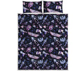 Egyptian Tribal Symbols Print Quilt Bed Set