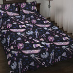 Egyptian Tribal Symbols Print Quilt Bed Set