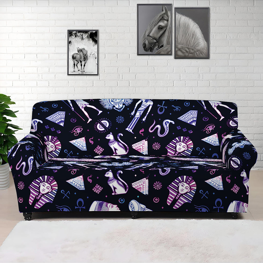 Egyptian Tribal Symbols Print Sofa Cover