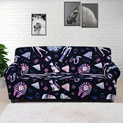Egyptian Tribal Symbols Print Sofa Cover